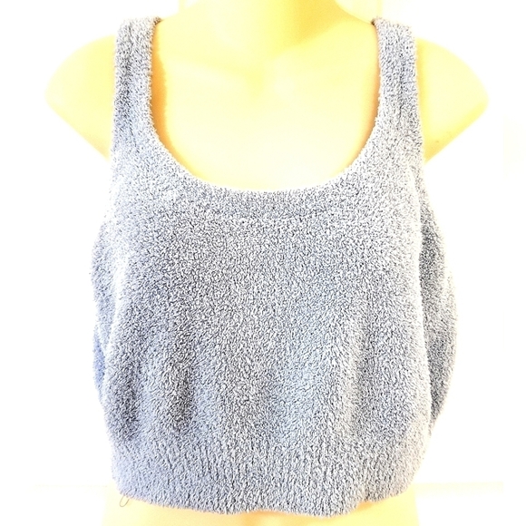 Stars Above Fuzzy Crop Top - Picture 1 of 3